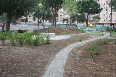 San Basilio nuovo - ROMA- Le corti giardino in costruzione - 